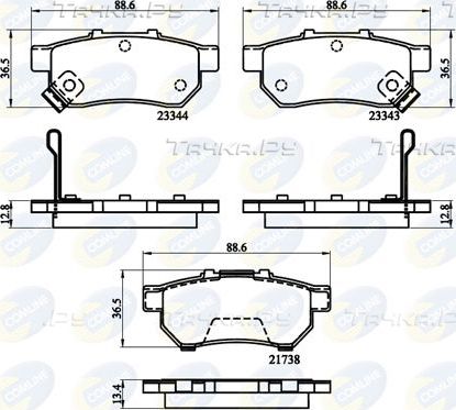 Тормозные колодки Comline Comline задние для Honda Jazz I 2002-2008. Артикул CBP32146