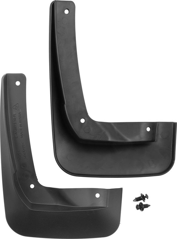 Брызговики Frosch (в пакете) передняя пара Optimum для Volkswagen Polo VI 2020-2026. Артикул NLF.A58973.F11