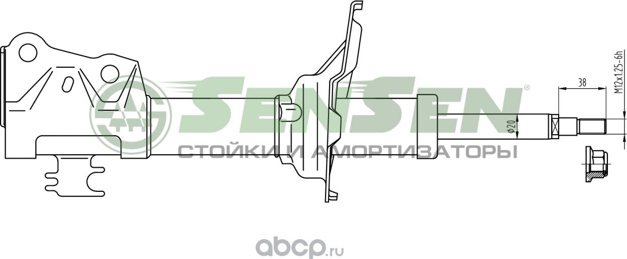 42130061 Амортизатор TOYOTA YARIS 0499-0106 пер.газ. (Sensen). Артикул 42130061