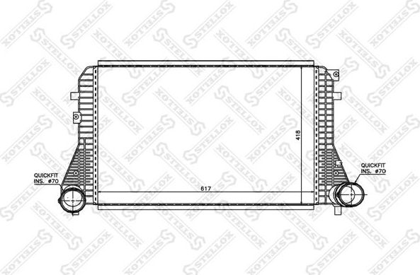 Интеркулер Stellox для Volkswagen Scirocco III 2008-2017. Артикул 10-40038-SX