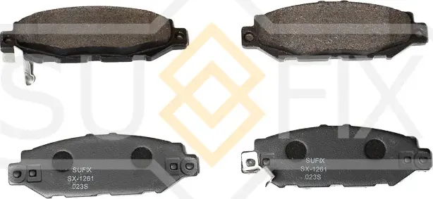 Колодки тормозные дисковые задние правые/левые LEXUS GS (JZS147) 1993-1997,TOYOT (Sufix). Артикул SX1261