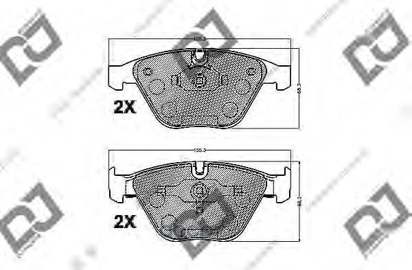 ТОРМ.КОЛОДКИ DJPARTS BP1184 (PN0222,GDB1498) (DJ Parts). Артикул BP1184