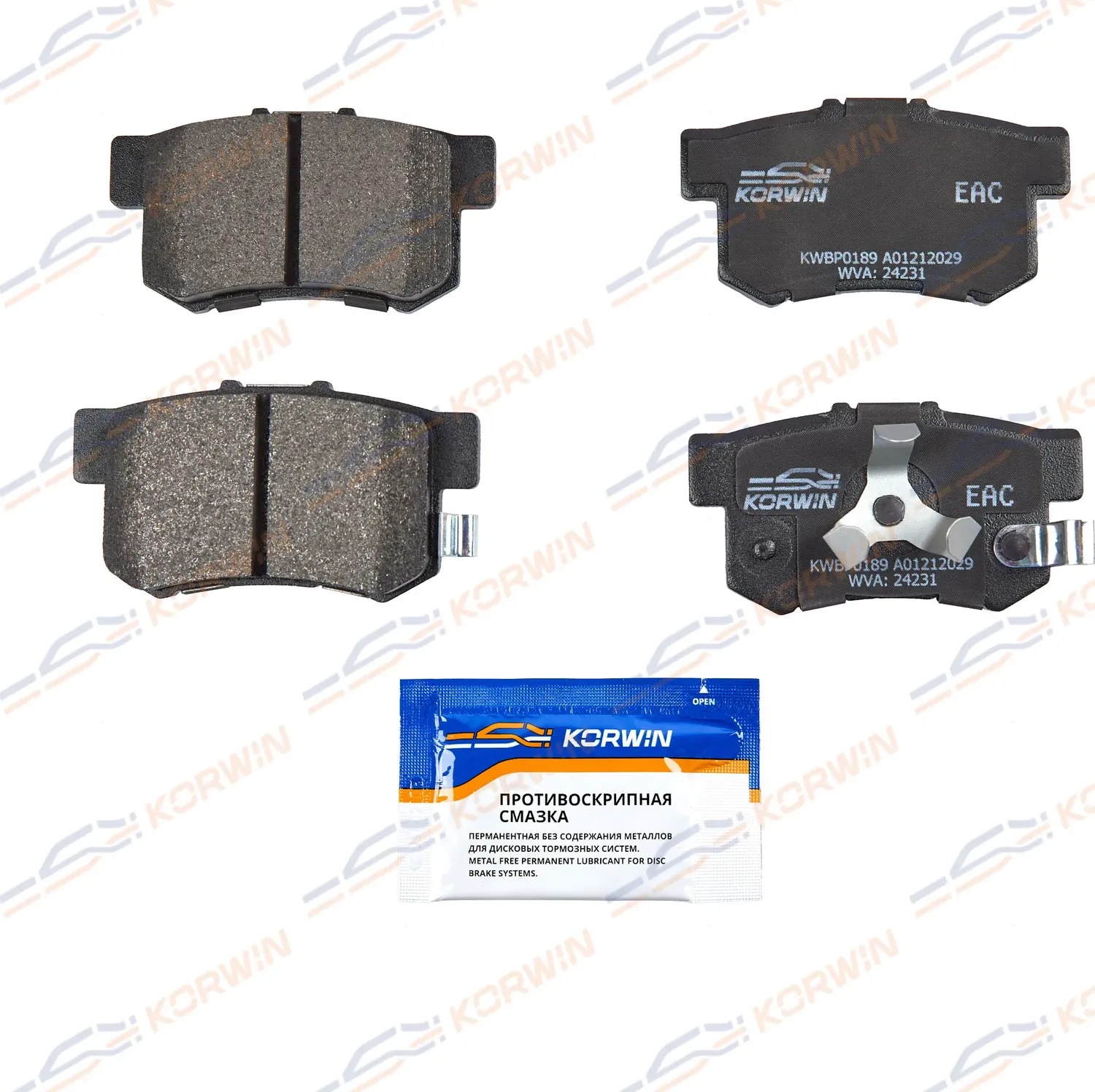 Колодки тормозные зад. Honda Accord VII-IX 03-/CR-V II-IV 01-/Acura RDX 06 (Korwin) Korwin. Артикул KWBP0189