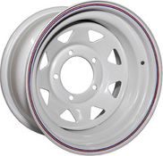 Колёсный диск OFF-ROAD Wheels стальной белый 5x150 8xR16 d110 ET-13 для Toyota Land Cruiser 105 1998-2007. Артикул 1680-55010WH-13
