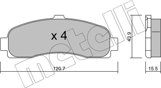 Тормозные колодки Metelli. Артикул 22-0145-0