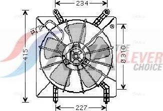 Вентилятор радиатора двигателя AVA. Артикул HD7510