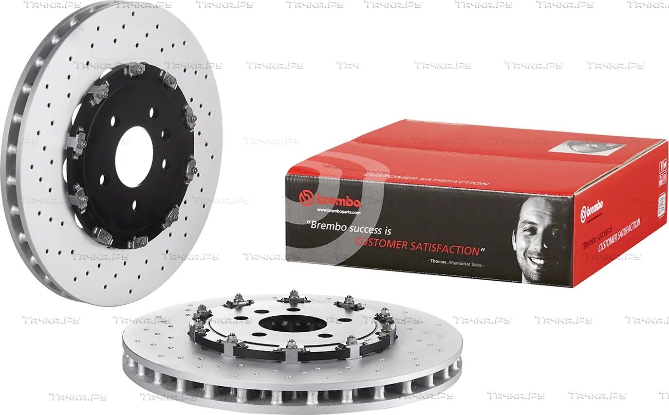 Тормозной диск Brembo Two-Piece Floating передний для Opel Astra J 2009-2017. Артикул 09.B781.13
