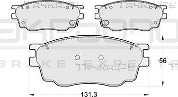 Тормозные колодки Akebono Standard передние для Mazda 6 I (GG) 2002-2007. Артикул AN-680WK