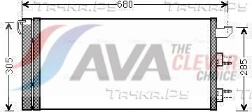 Радиатор кондиционера (конденсатор) AVA (алюминий). Артикул FTA5406D