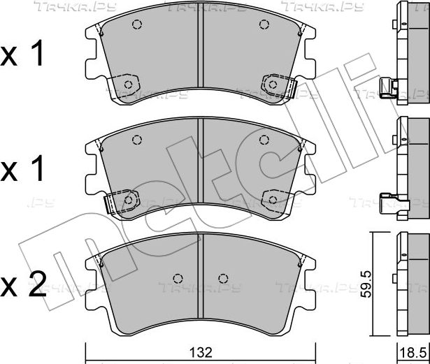 Тормозные колодки Metelli передние для Mazda 6 I (GG) 2002-2007. Артикул 22-0476-0