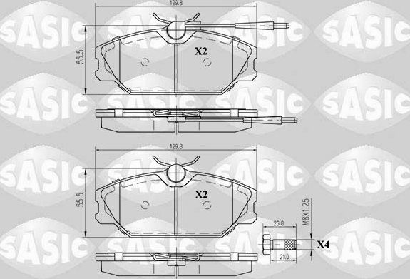 Тормозные колодки Sasic. Артикул 6214002