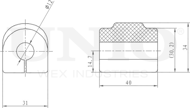 Втулка стабилизатора (Unio). Артикул RMP-10248