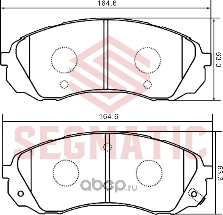 Колодка торм диск пер HYUNDAI H-1 2.5 2008- HYUNDAI H-1 2.4 2008 (Segmatic). Артикул SGBP2724