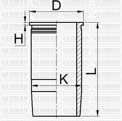 Гильза цилиндра Yenmak для MAN TGX 2006-2026. Артикул 51-05605-000