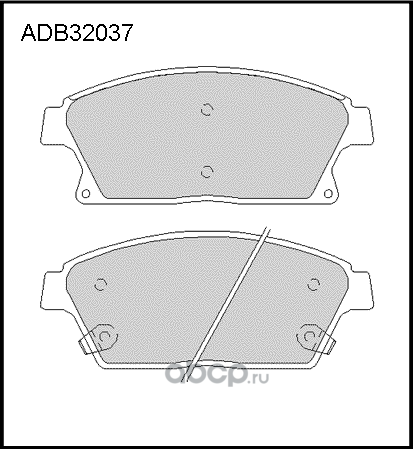 Колодки тормозные дисковые | перед | (Allied Nippon). Артикул ADB32037