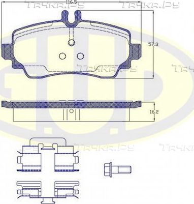 Тормозные колодки G.U.D.. Артикул GBP065000