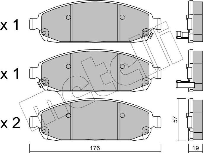 Тормозные колодки Metelli. Артикул 22-0719-0
