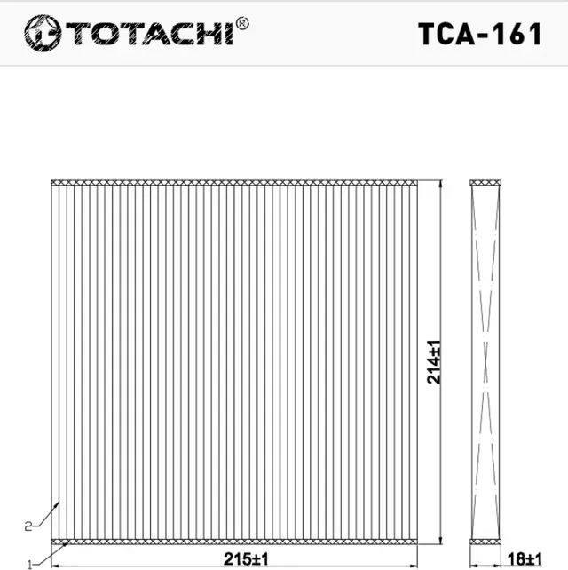 Фильтр салона TOTACHI TCA-161 AC-102 87139-28010 MANN CU 2131 Totachi. Артикул TCA161