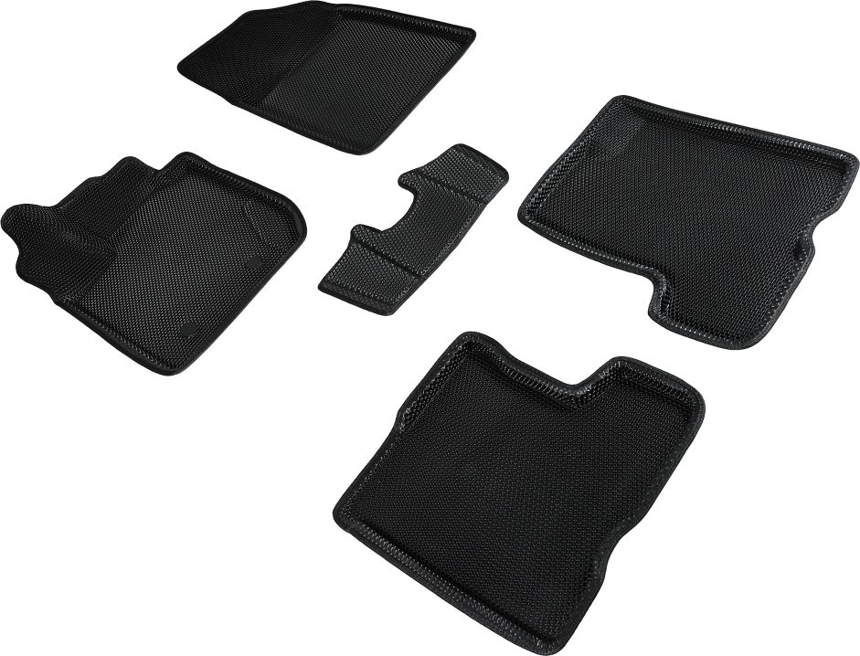 Коврики Seintex 3D EVA Соты для салона Lada Xray 2016-2026 ЧЕРНЫЕ. Артикул 95169