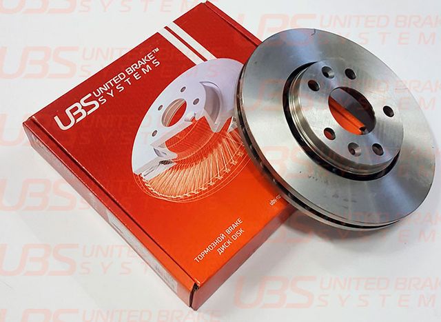 Тормозной диск для RENAULT FLUENCE 10-/LAGUNA 07-/MEGANE 08- передний вент., 1шт (UBS). Артикул B2105031