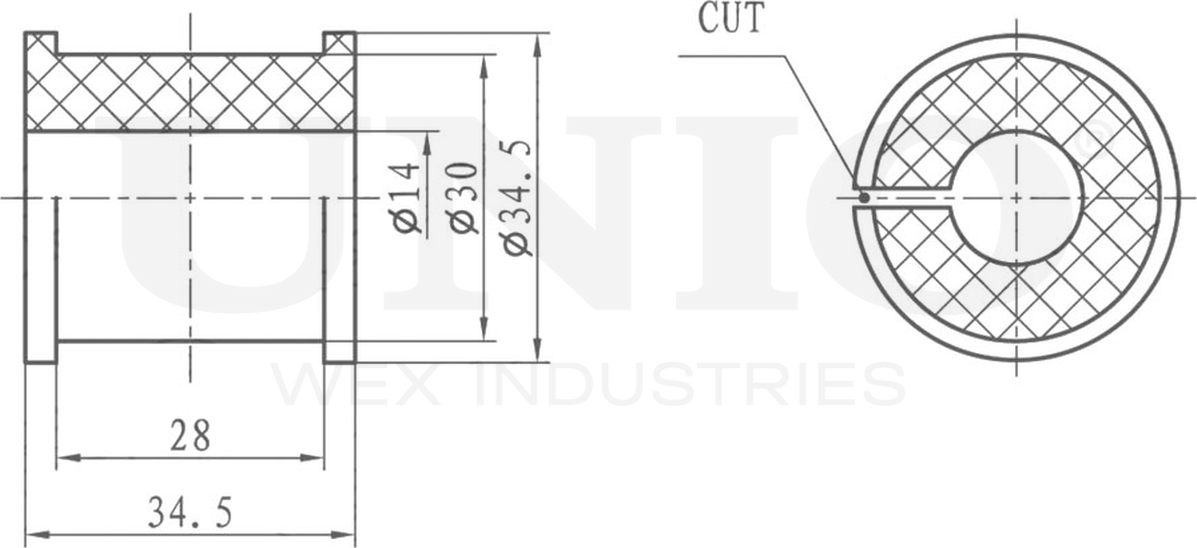 Втулка стабилизатора (Unio). Артикул RMP-10207