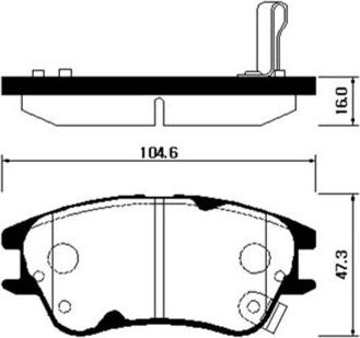 Тормозные колодки HSB. Артикул HP0002