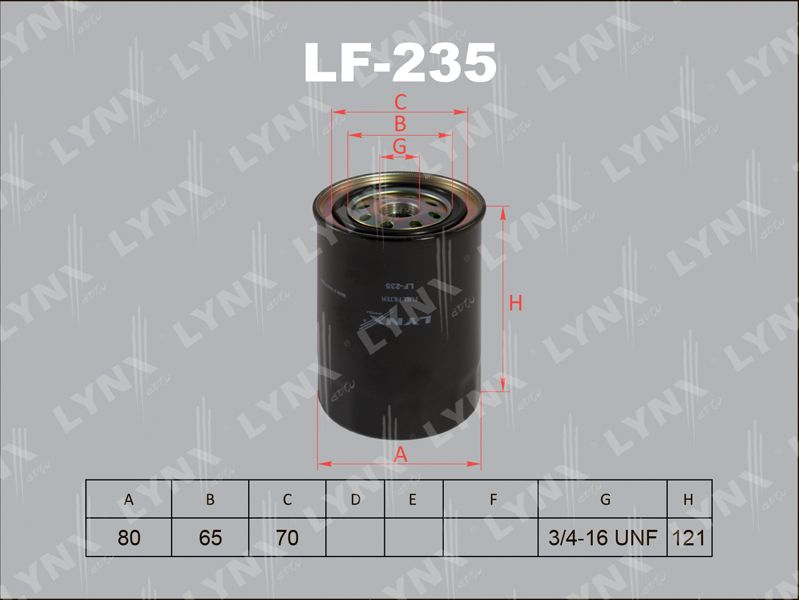 Топливный фильтр LYNXauto. Артикул LF-235
