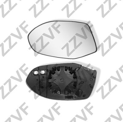 Зеркальное стекло бокового зеркала ZZVF. Артикул ZVAU1117L
