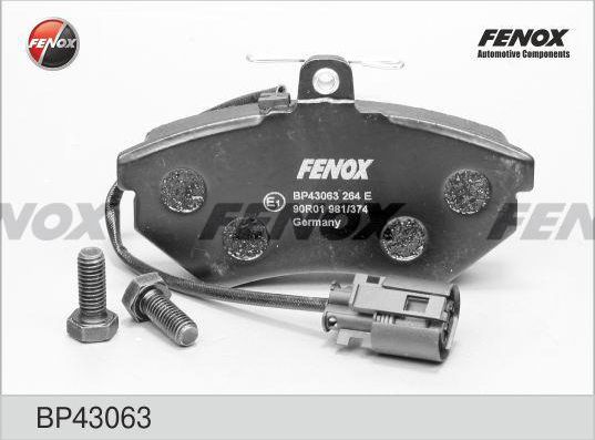 Тормозные колодки Fenox. Артикул BP43063