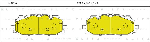 Колодки тормозные дисковые передние (Blitz). Артикул BB0652