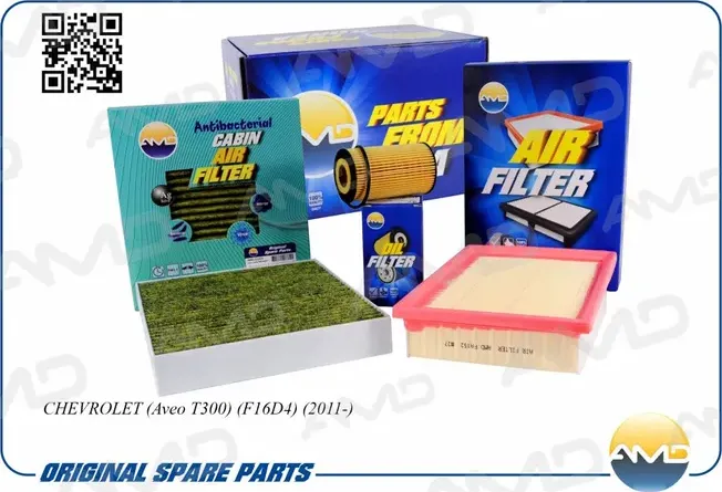 Комплектфильтров(масл.93185674+возд.96950990+салон.антибак.уг.13271190) (AMD). Артикул AMDSETF48A