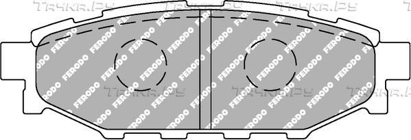 Тормозные колодки FERODO RACING DS2500 для Subaru Forester III 2008-2013. Артикул FCP1947H