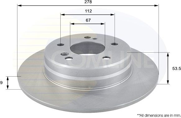 Тормозной диск Comline COATED. Артикул ADC1616