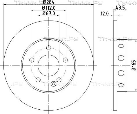 Тормозной диск Mintex передний для Mercedes-Benz C-Класс I (W202) 1993-2000. Артикул MDC806