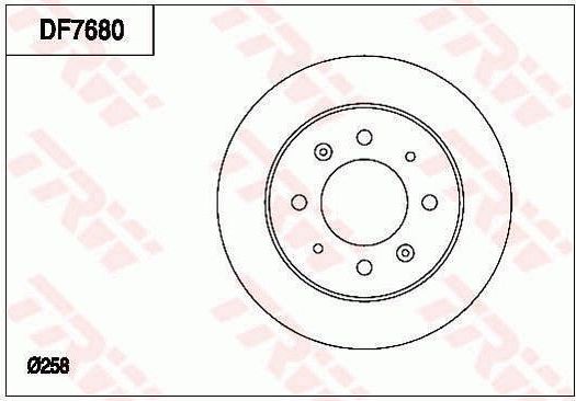 Тормозной диск TRW. Артикул DF7680