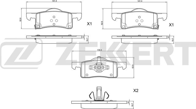 Тормозные колодки Zekkert задние для Ford Expedition II 2002-2006. Артикул BS-1331