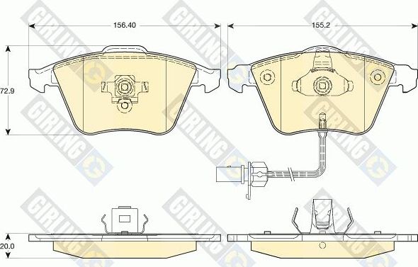 Тормозные колодки Girling. Артикул 6116172