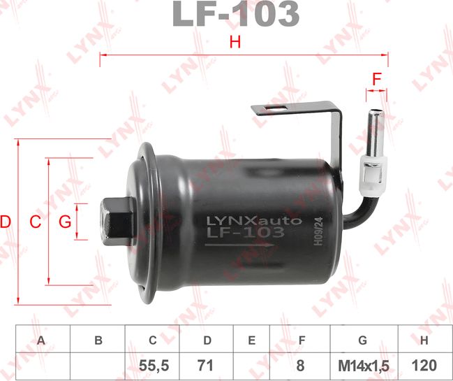 Топливный фильтр LYNXauto. Артикул LF-103