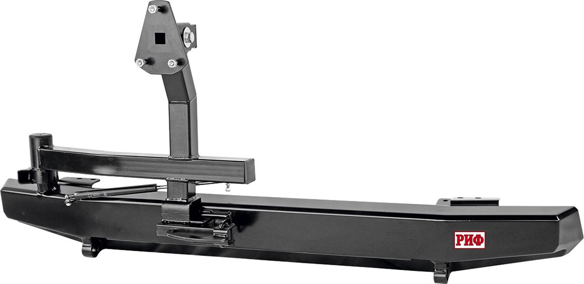 Бампер силовой РИФ задний с калиткой, без квадрата под фаркоп стандарт для УАЗ Hunter 2003-2026. Артикул RIF469-21200