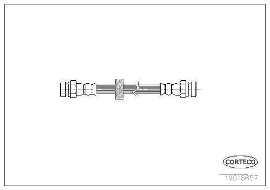 Тормозной шланг Corteco передний для SEAT Ibiza II 1993-2002. Артикул 19018657