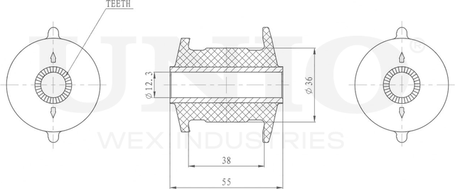 Сайлентблок реактивной тяги (Unio). Артикул RMP-20436