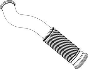 Гофра глушителя Dinex передний для Volvo  FMX II 2013-2026. Артикул 82266