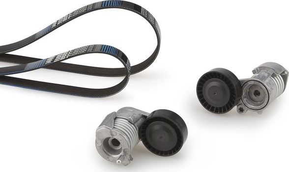 Приводной ремень поликлиновой с роликами (комплект) Gates Micro-V® для Ford Focus II 2005-2009. Артикул K075PK890