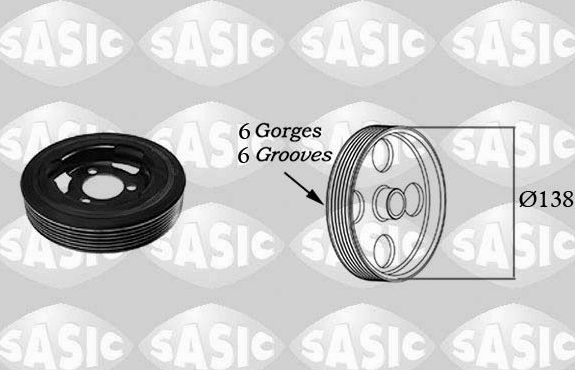 Шкив коленвала Sasic. Артикул 2156025