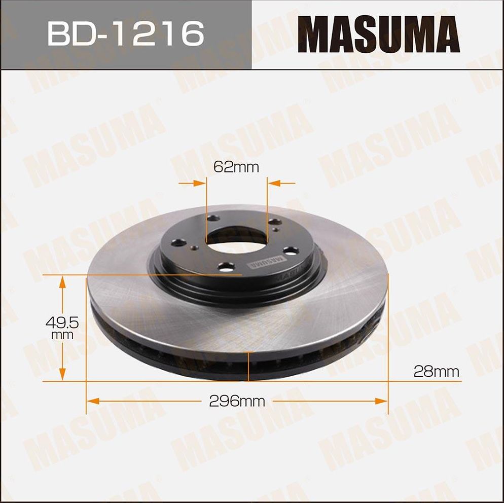 Тормозной диск Masuma. Артикул BD-1216