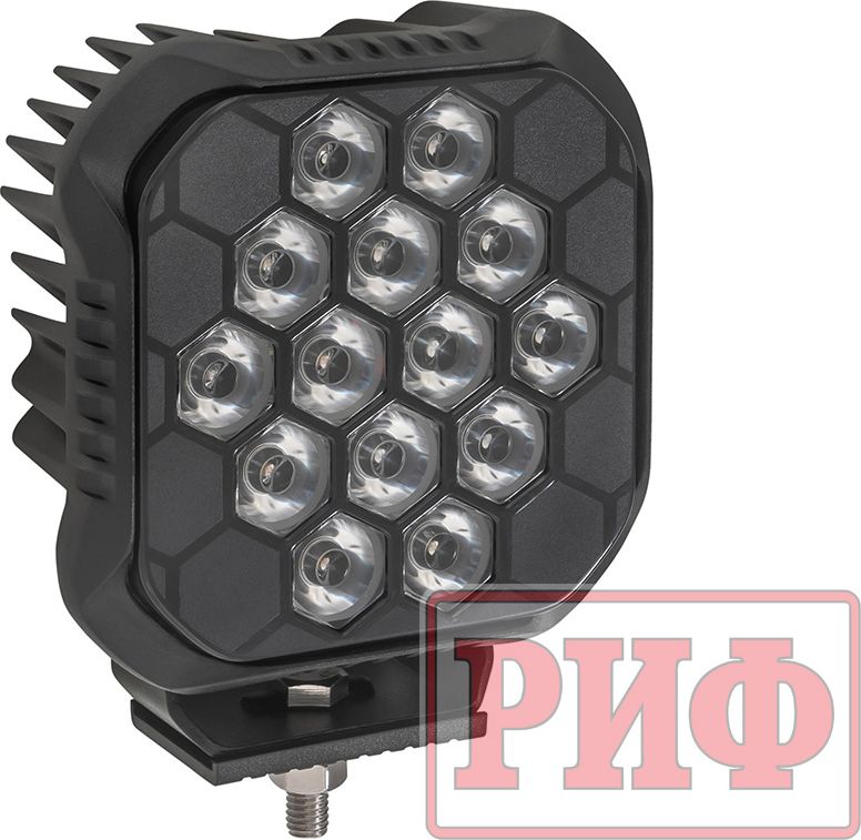Фара светодиодная дальнего света РИФ 112x112x50 мм 90W LED. Артикул W1390S-HF