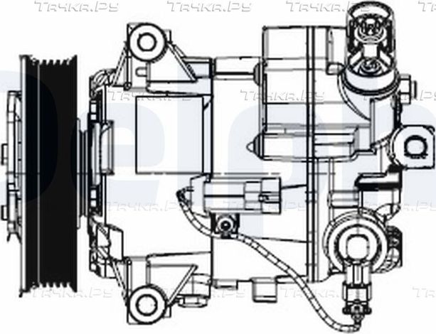 Компрессор кондиционера Delphi для Opel Astra J 2009-2010. Артикул TSP0155948