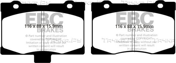 Тормозные колодки EBC Brakes. Артикул DP21735