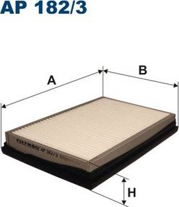 Воздушный фильтр Filtron для Kia Retona I 2000-2001. Артикул AP 182/3