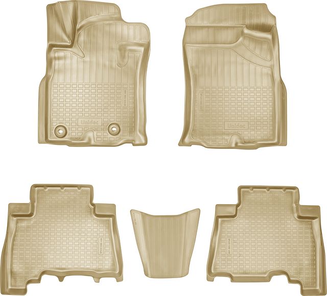 Коврики 3D Норпласт для салона Toyota Land Cruiser Prado 150 5 мест рестайлинг 2013-2017 БЕЖЕВЫЕ. Артикул NPA11-C88-488-B